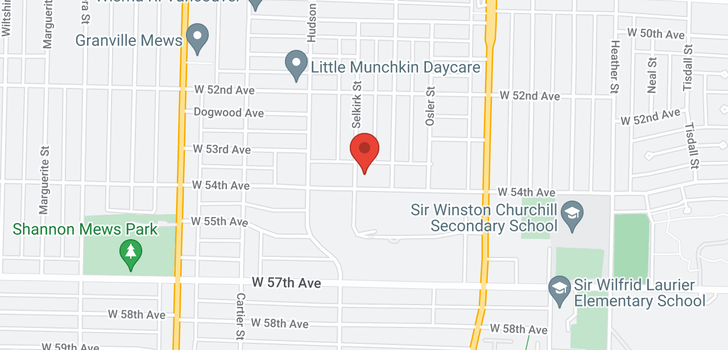 map of 1199 W 54TH AVENUE